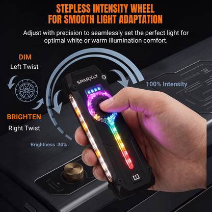 SPARXLY - Rechargeable Led Super Brıght Flashlıght, Uv Lıght & Red Laser, IPX4 Water Resistance