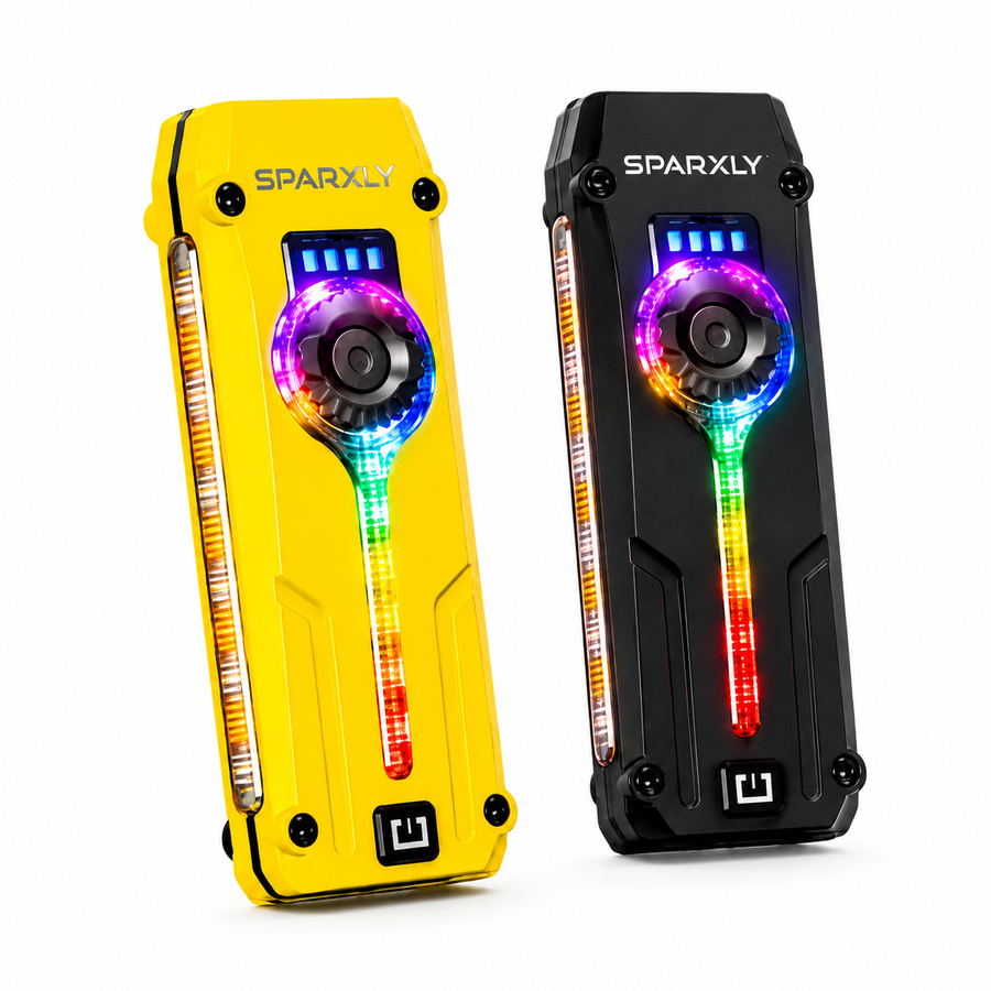 SPARXLY - Rechargeable Led Super Brıght Flashlıght, Uv Lıght & Red Laser, IPX4 Water Resistance