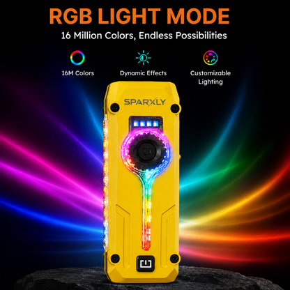 SPARXLY - Rechargeable Led Super Brıght Flashlıght, Uv Lıght & Red Laser, IPX4 Water Resistance
