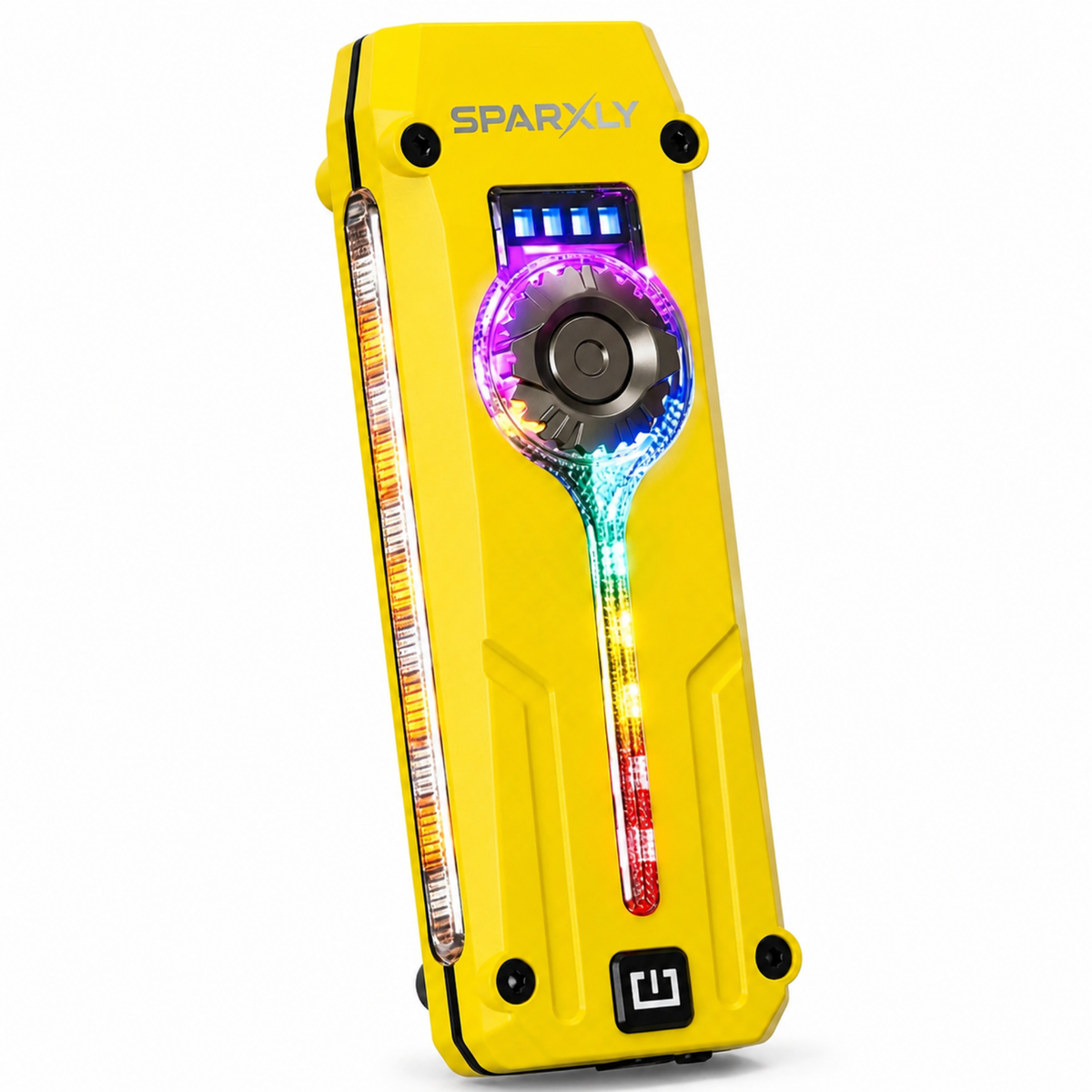 SPARXLY - Rechargeable Led Super Brıght Flashlıght, Uv Lıght & Red Laser, IPX4 Water Resistance